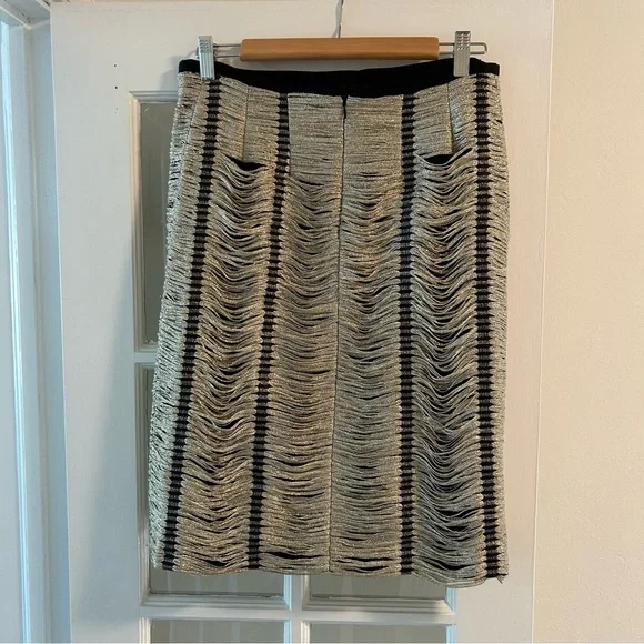 Erica Tanov metallic striped midi skirt - Picture 2 of 10